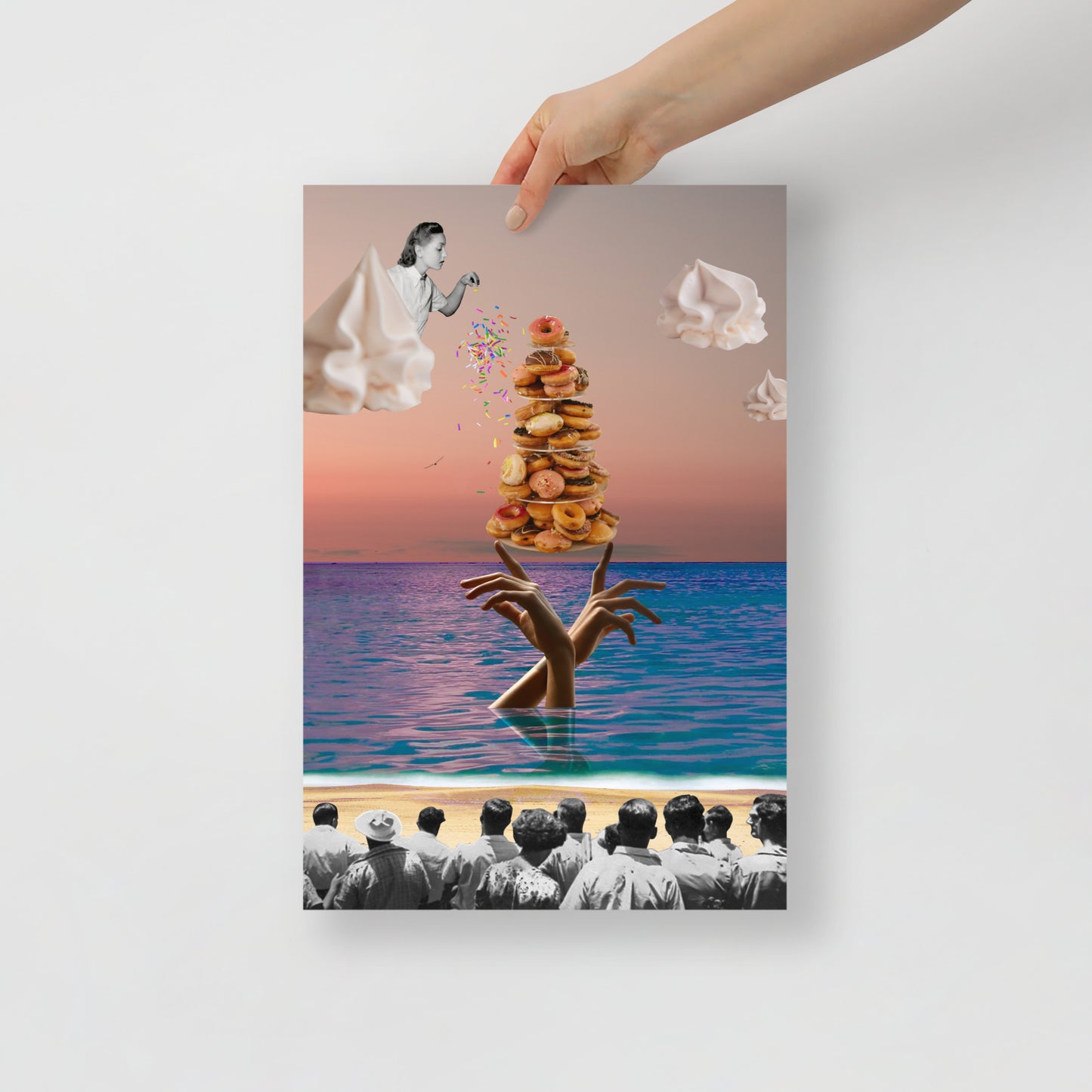 Collage Art Print of “Donut Leave Me On This Island”