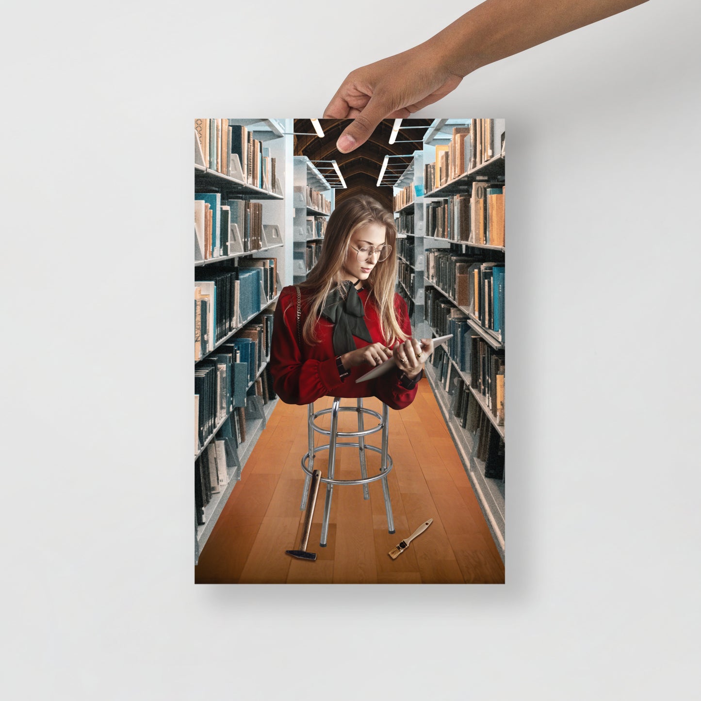 Collage Art Print of “Sitting Pretty”