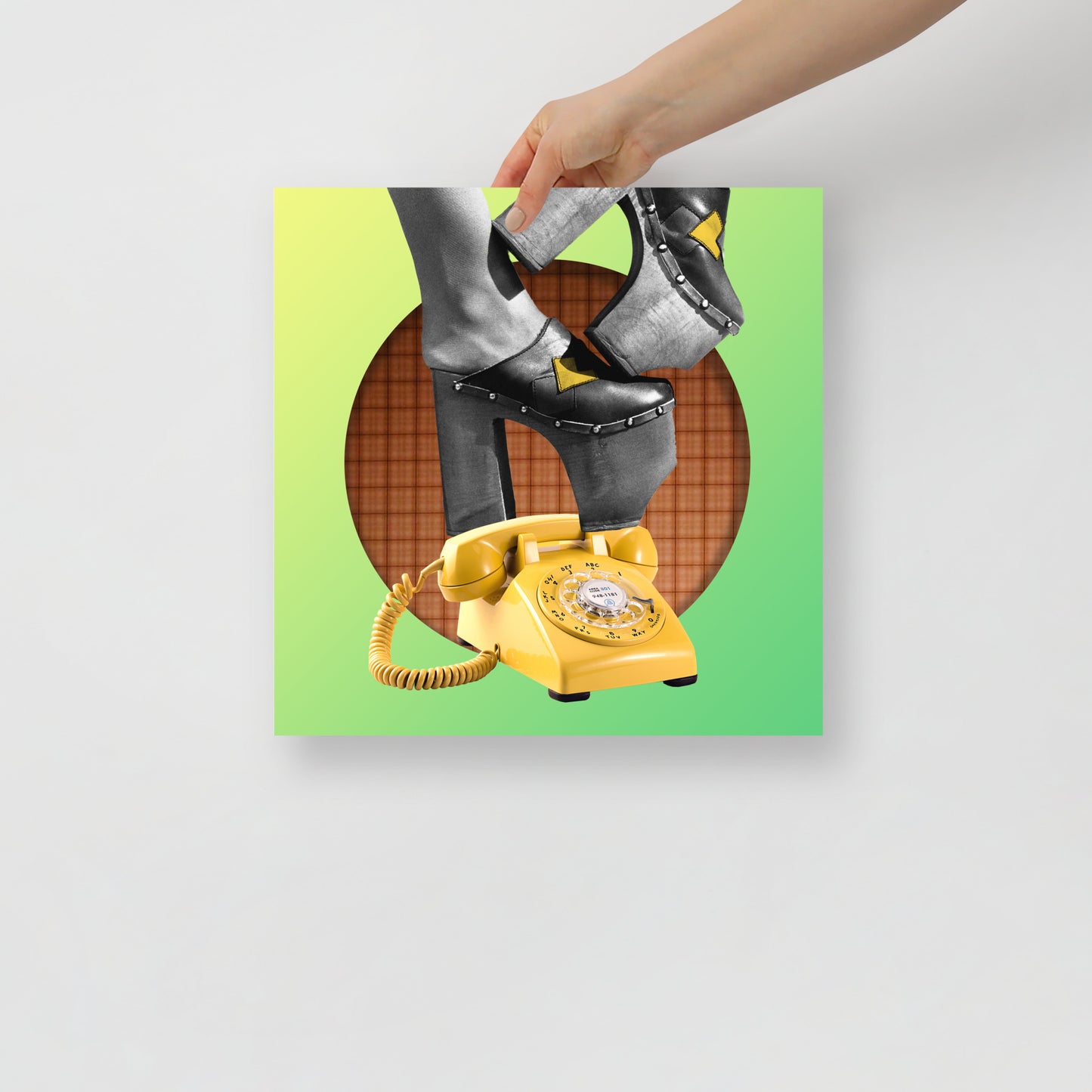 Collage Art Print of “Hold My Calls”