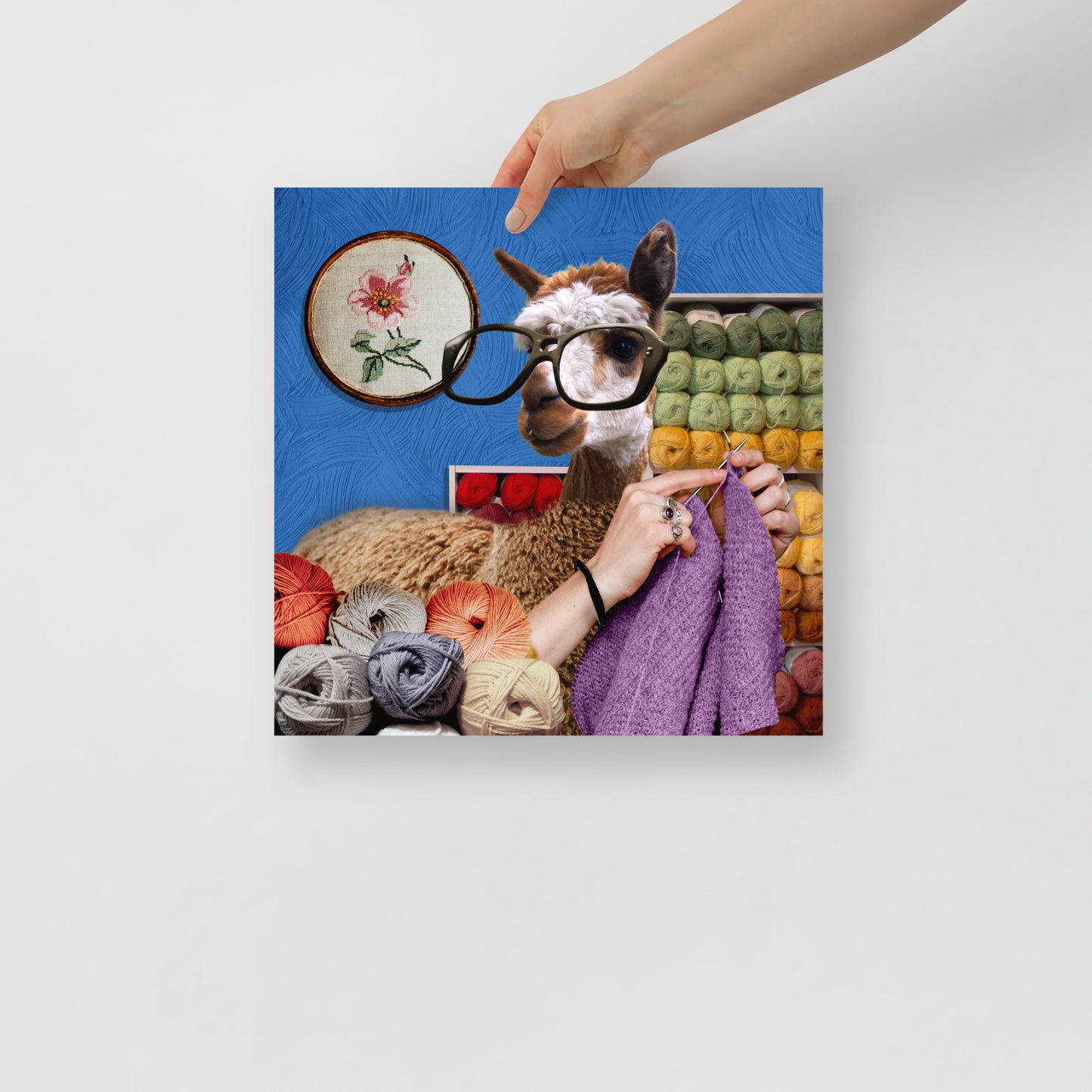 Collage Art Print of “Llama Tried”