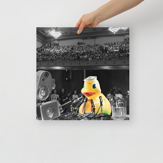 Collage Art Print of "Ducky Conference"