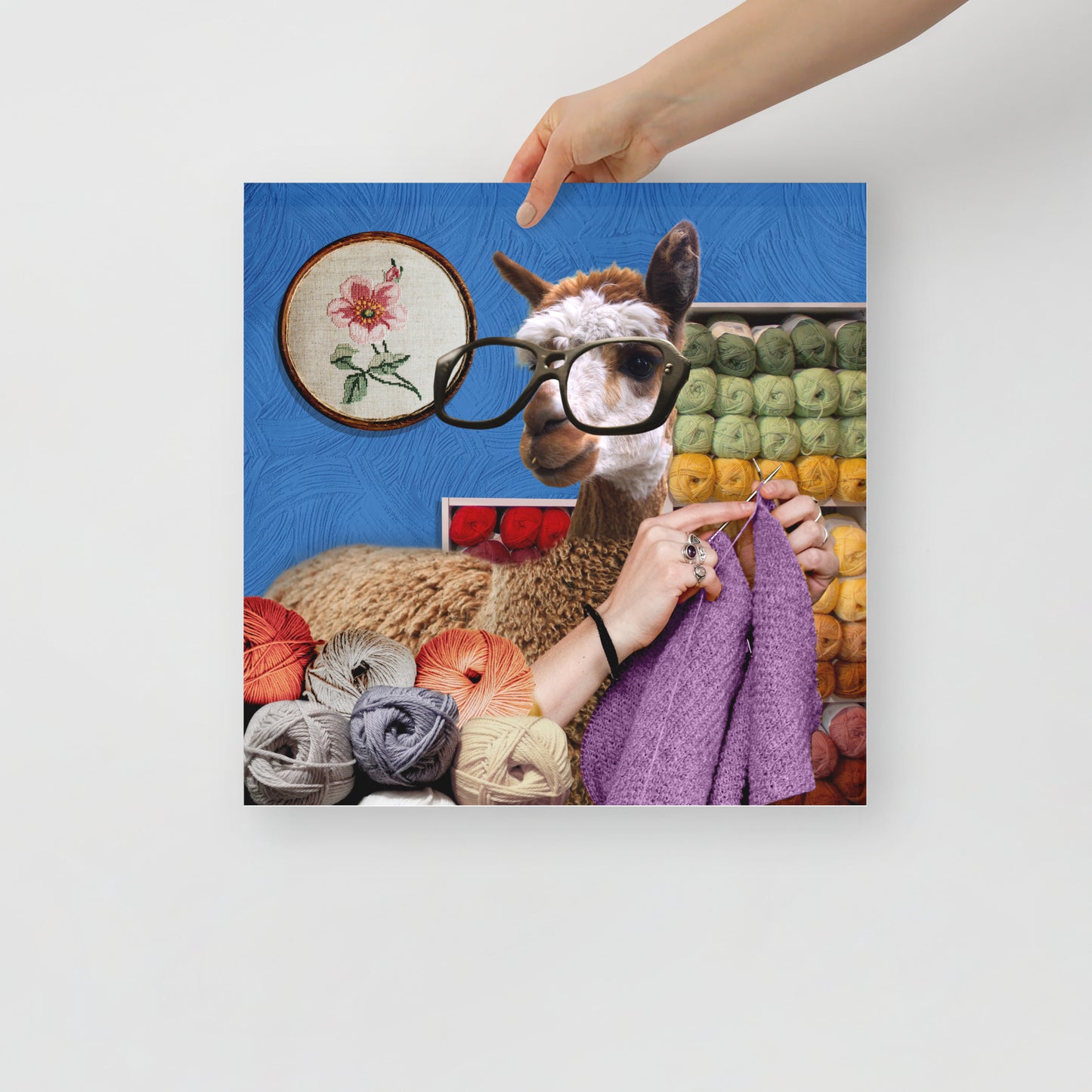 Collage Art Print of “Llama Tried”