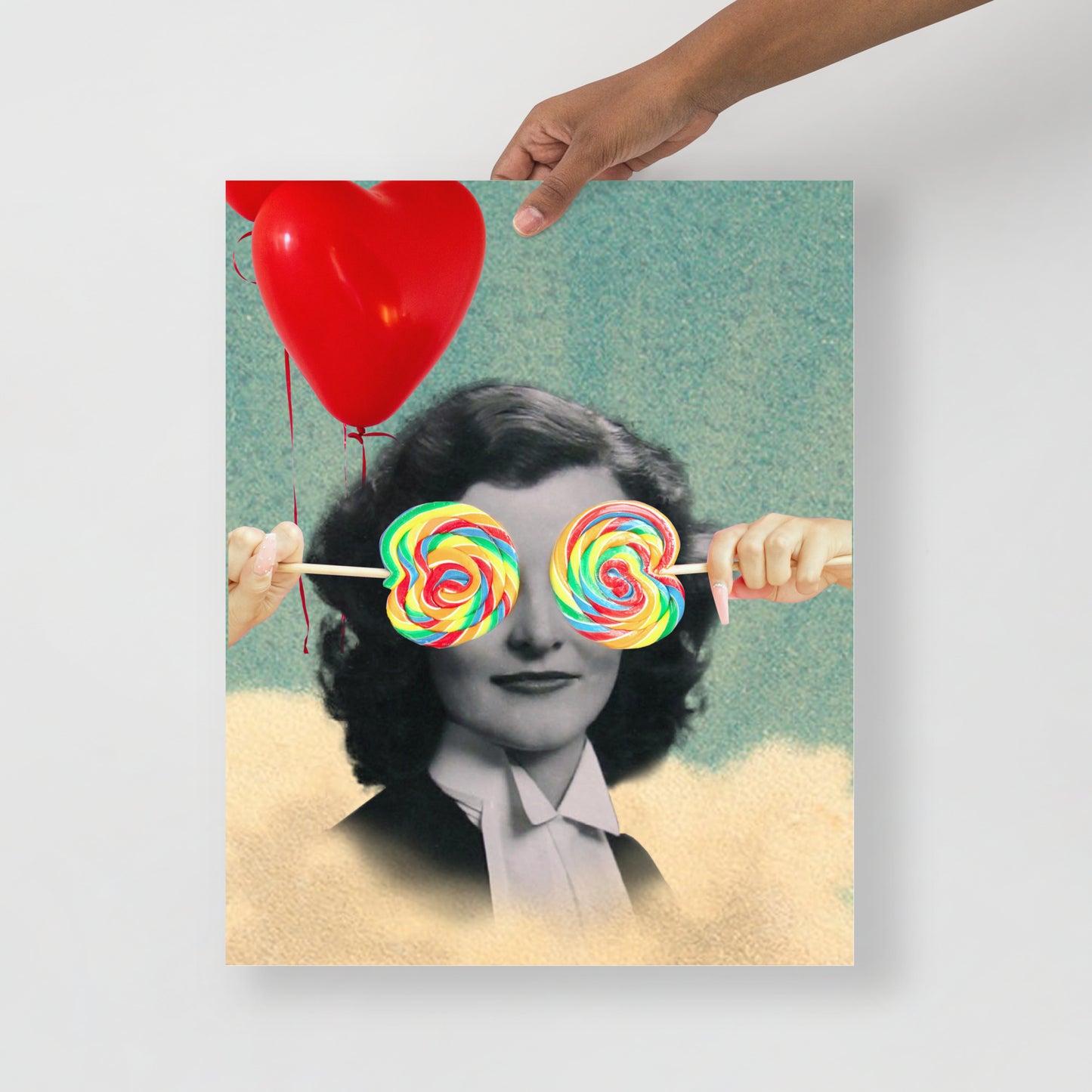 Collage Art Print of “Love Is In You Eyes”