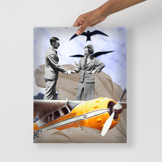 Collage Art Print of “Ticket To Fly”