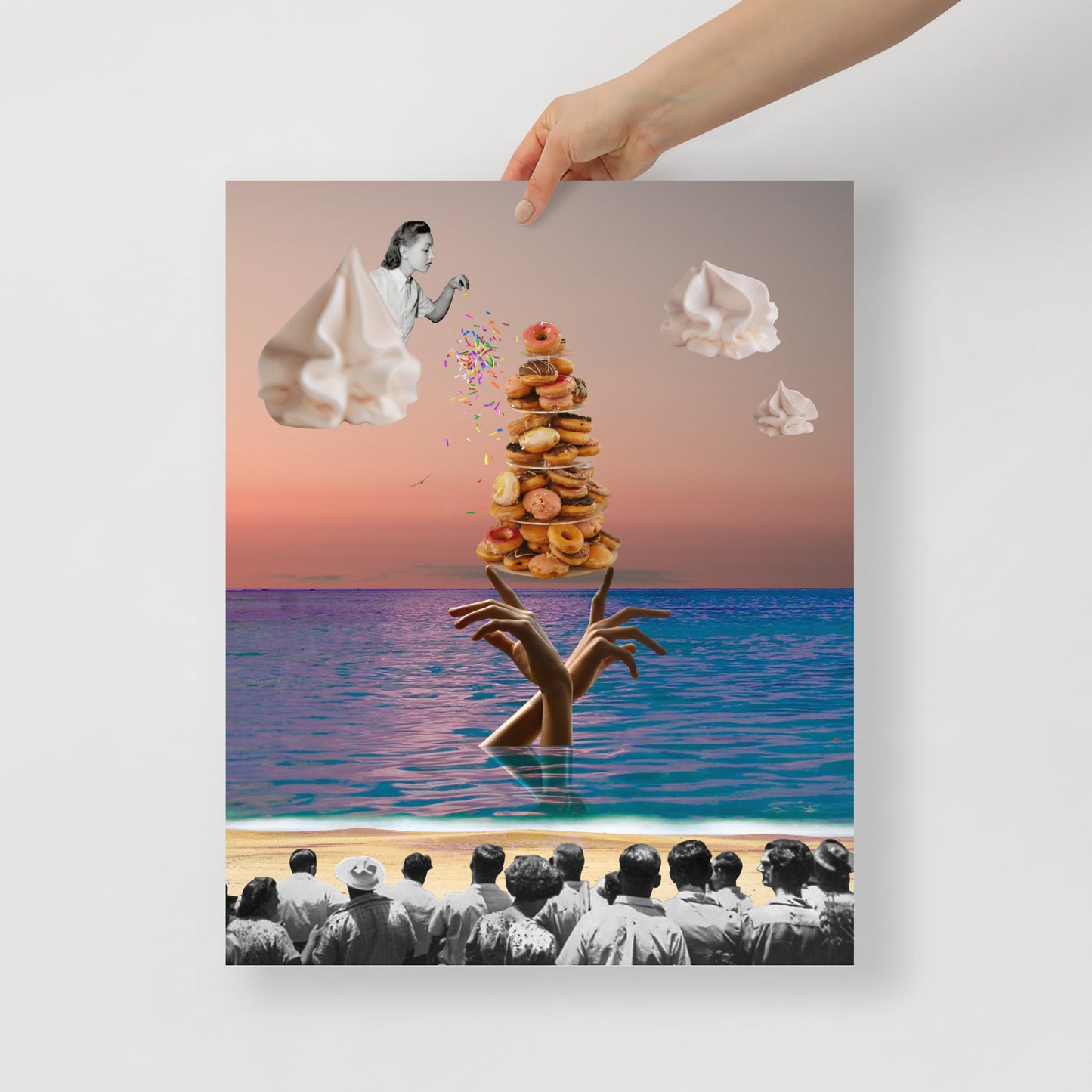 Collage Art Print of “Donut Leave Me On This Island”