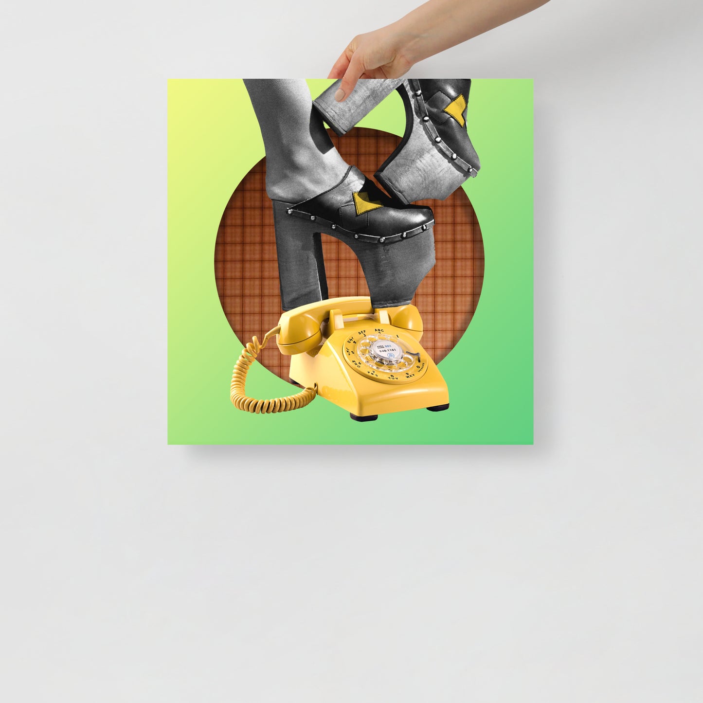 Collage Art Print of “Hold My Calls”
