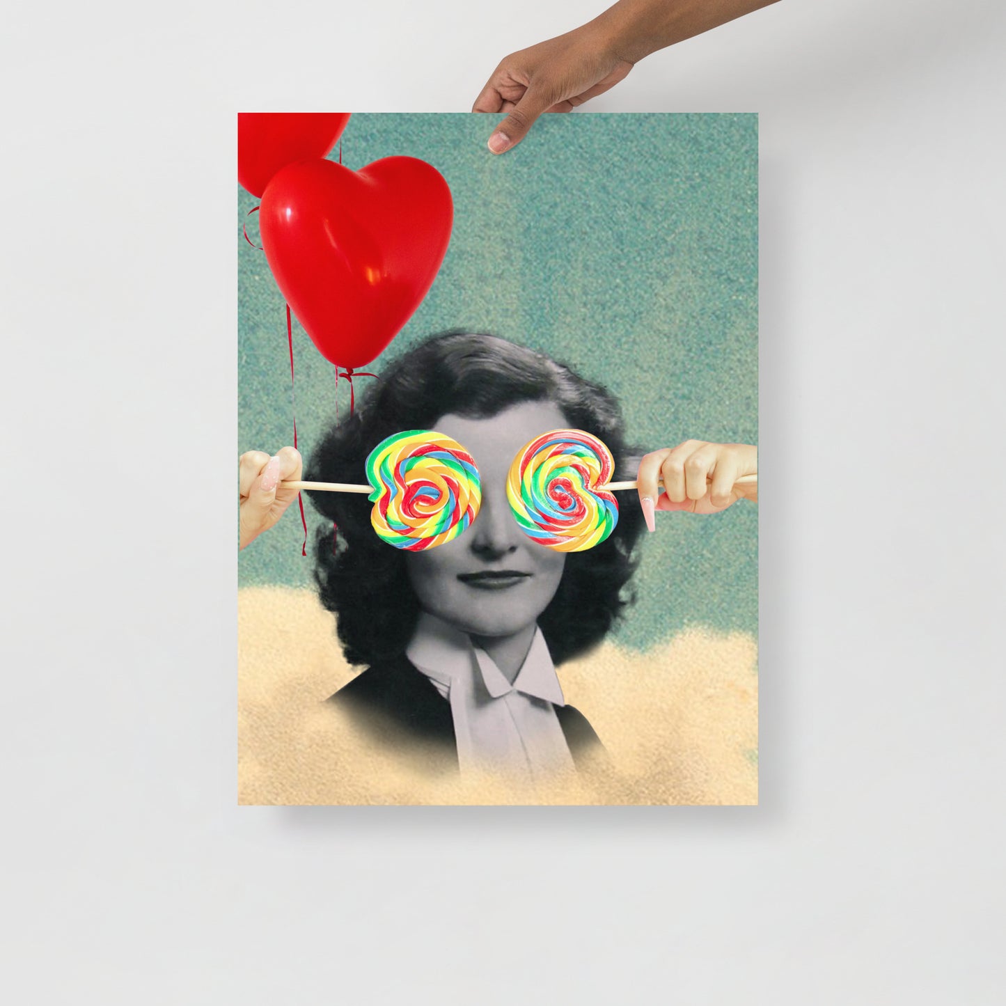 Collage Art Print of “Love Is In You Eyes”