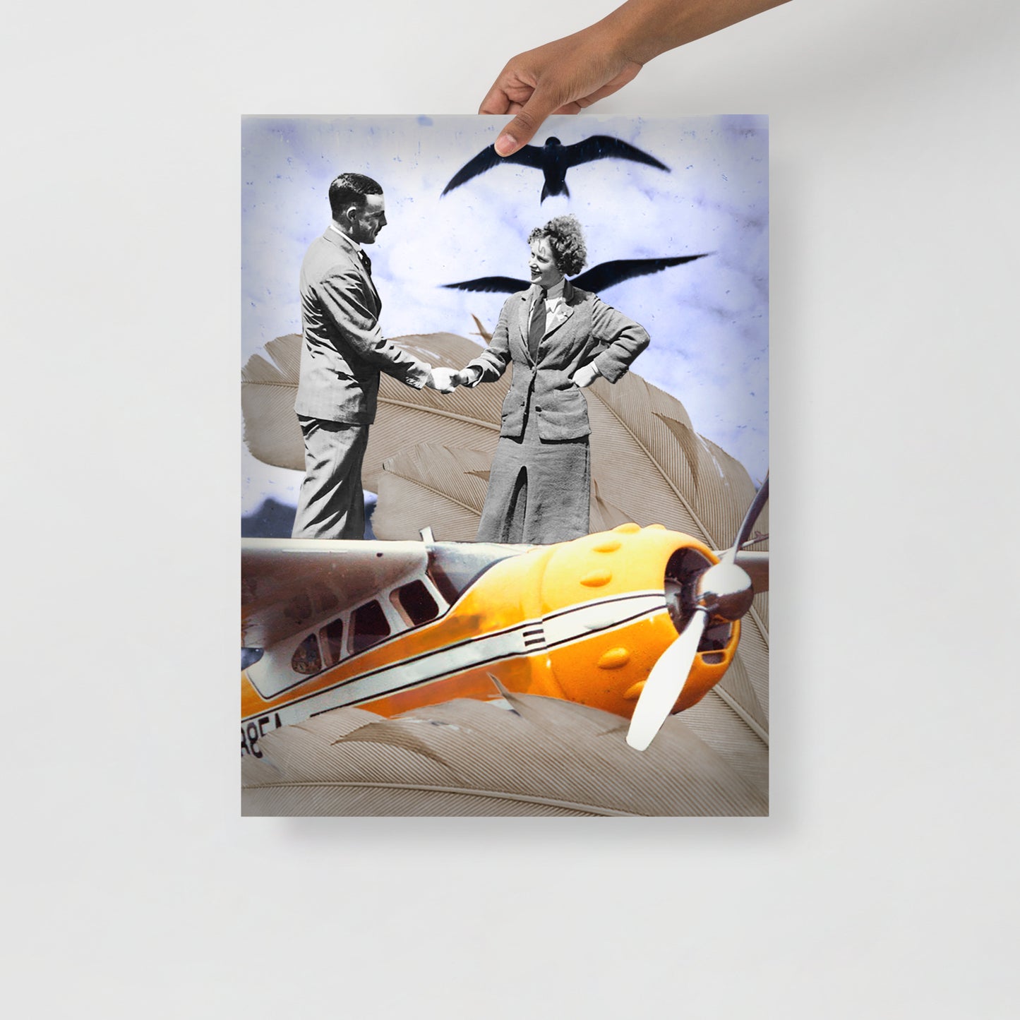Collage Art Print of “Ticket To Fly”