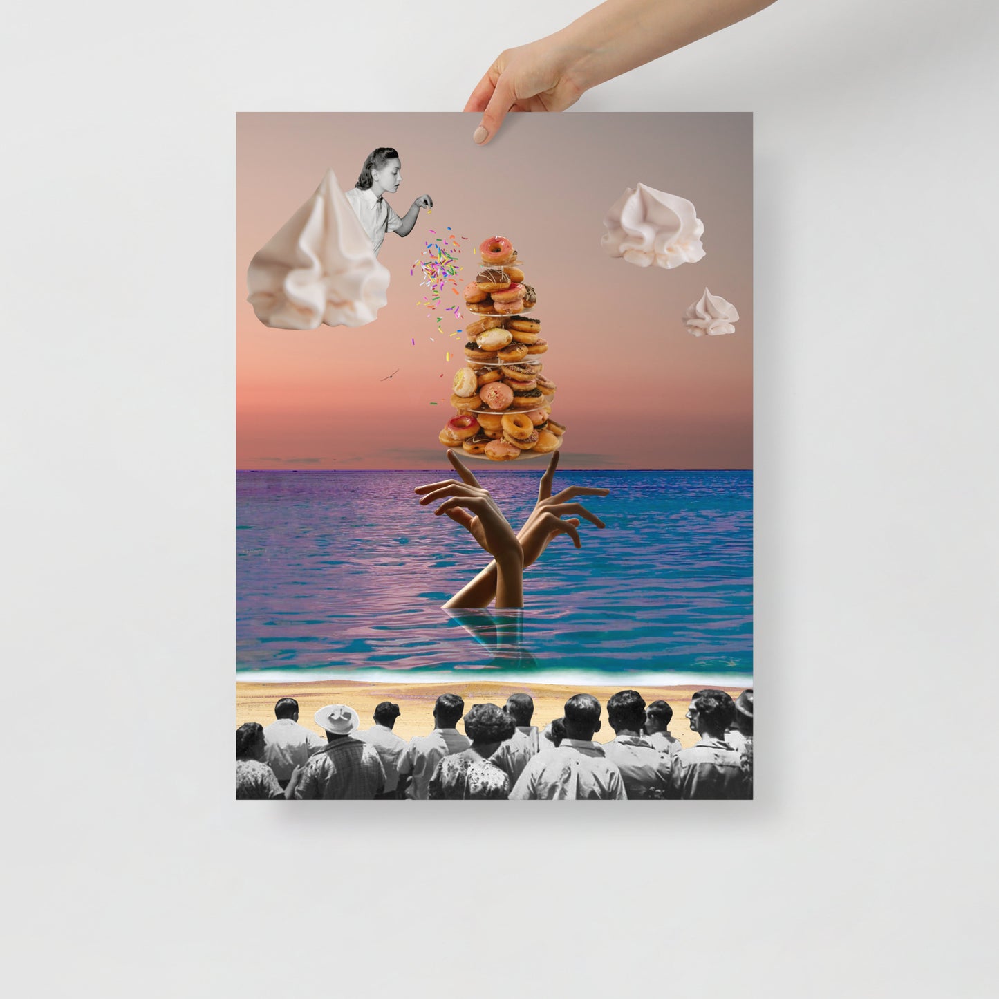 Collage Art Print of “Donut Leave Me On This Island”
