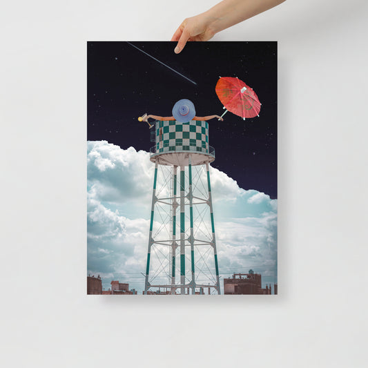Collage Art Print of “Soaked”
