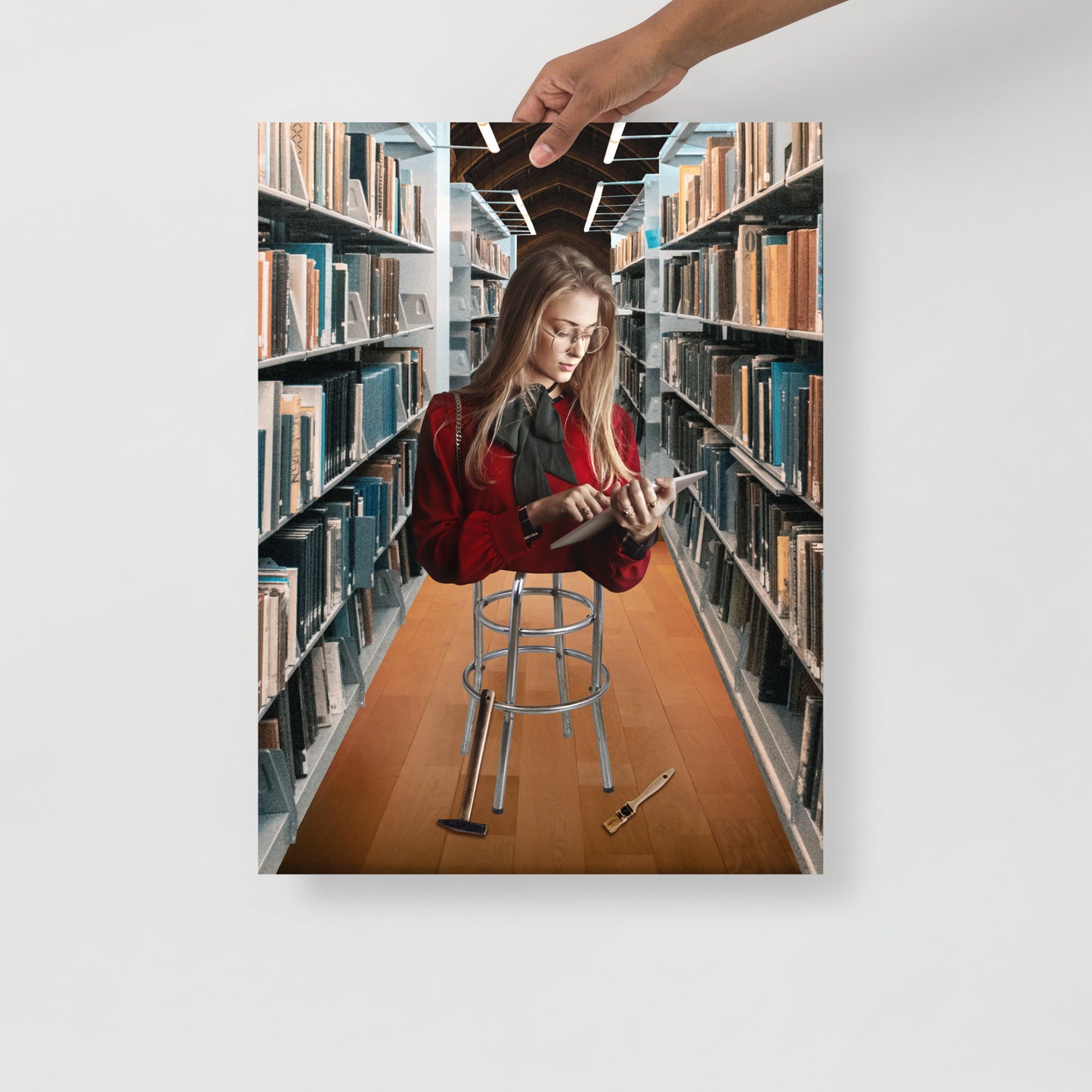 Collage Art Print of “Sitting Pretty”