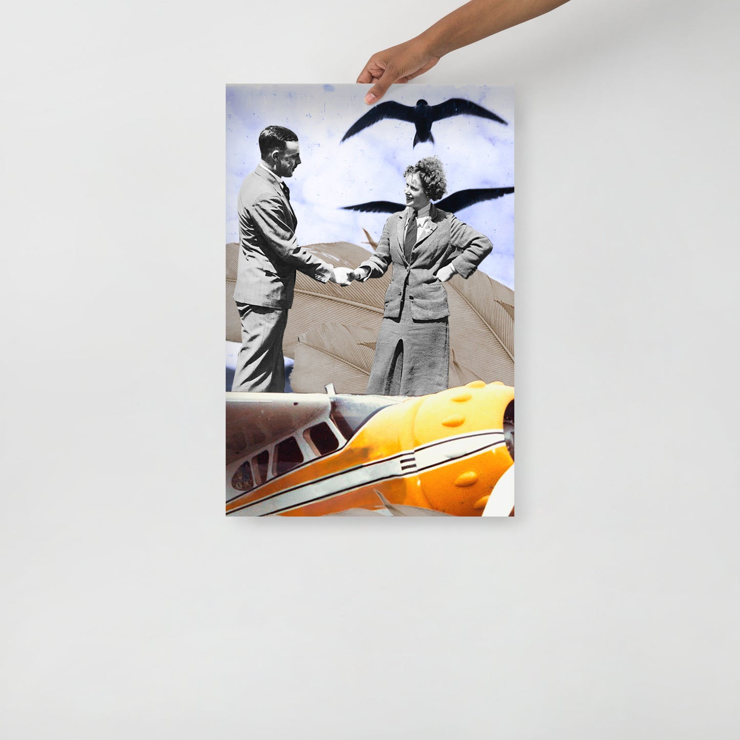 Collage Art Print of “Ticket To Fly”