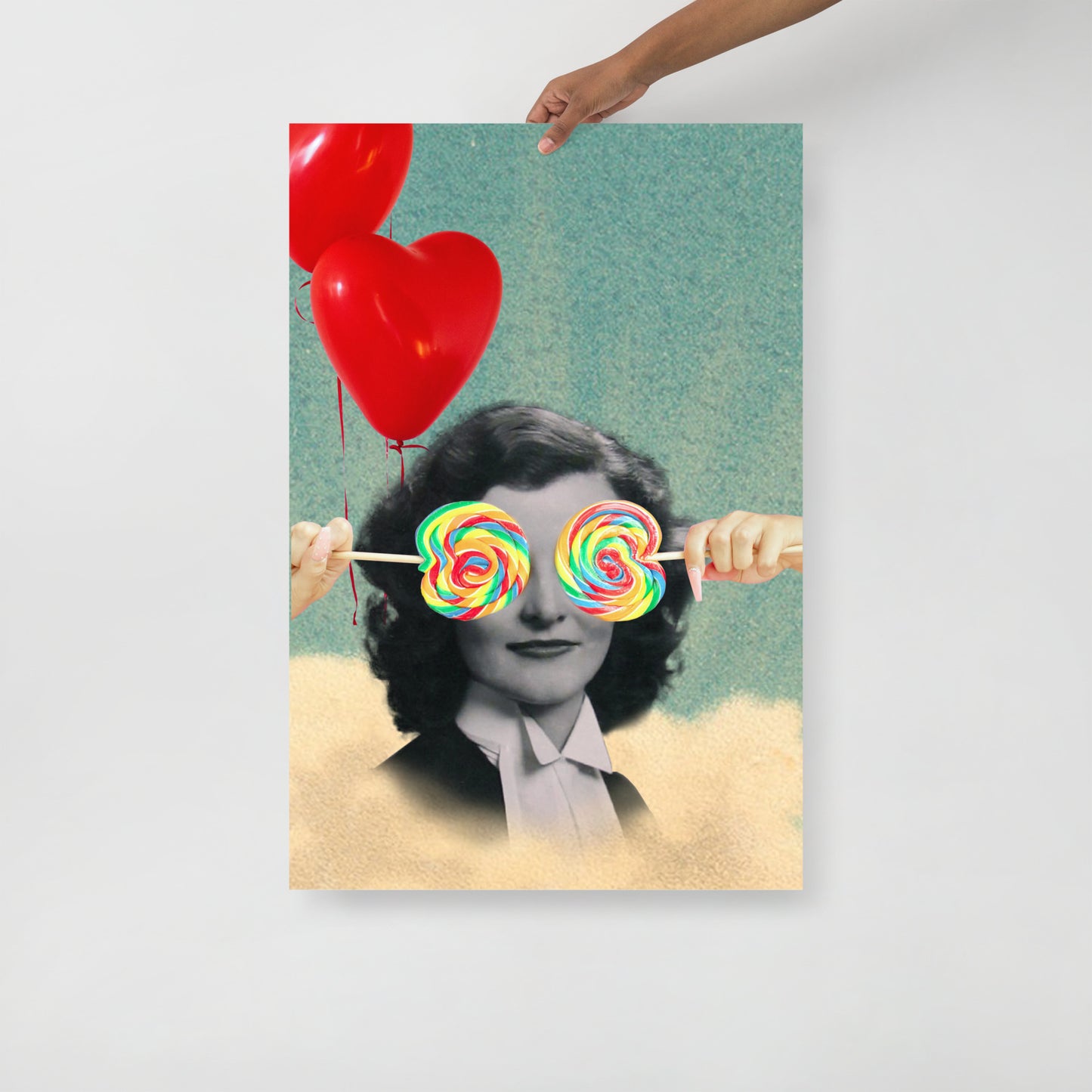 Collage Art Print of “Love Is In You Eyes”