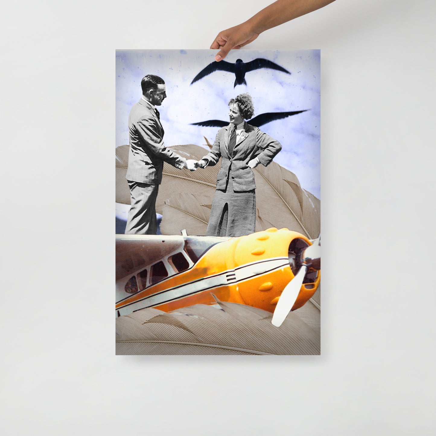 Collage Art Print of “Ticket To Fly”