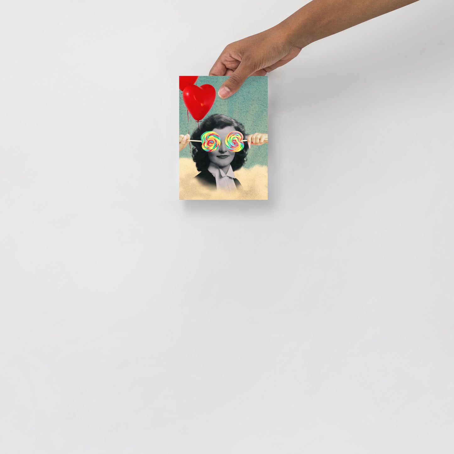 Collage Art Print of “Love Is In You Eyes”