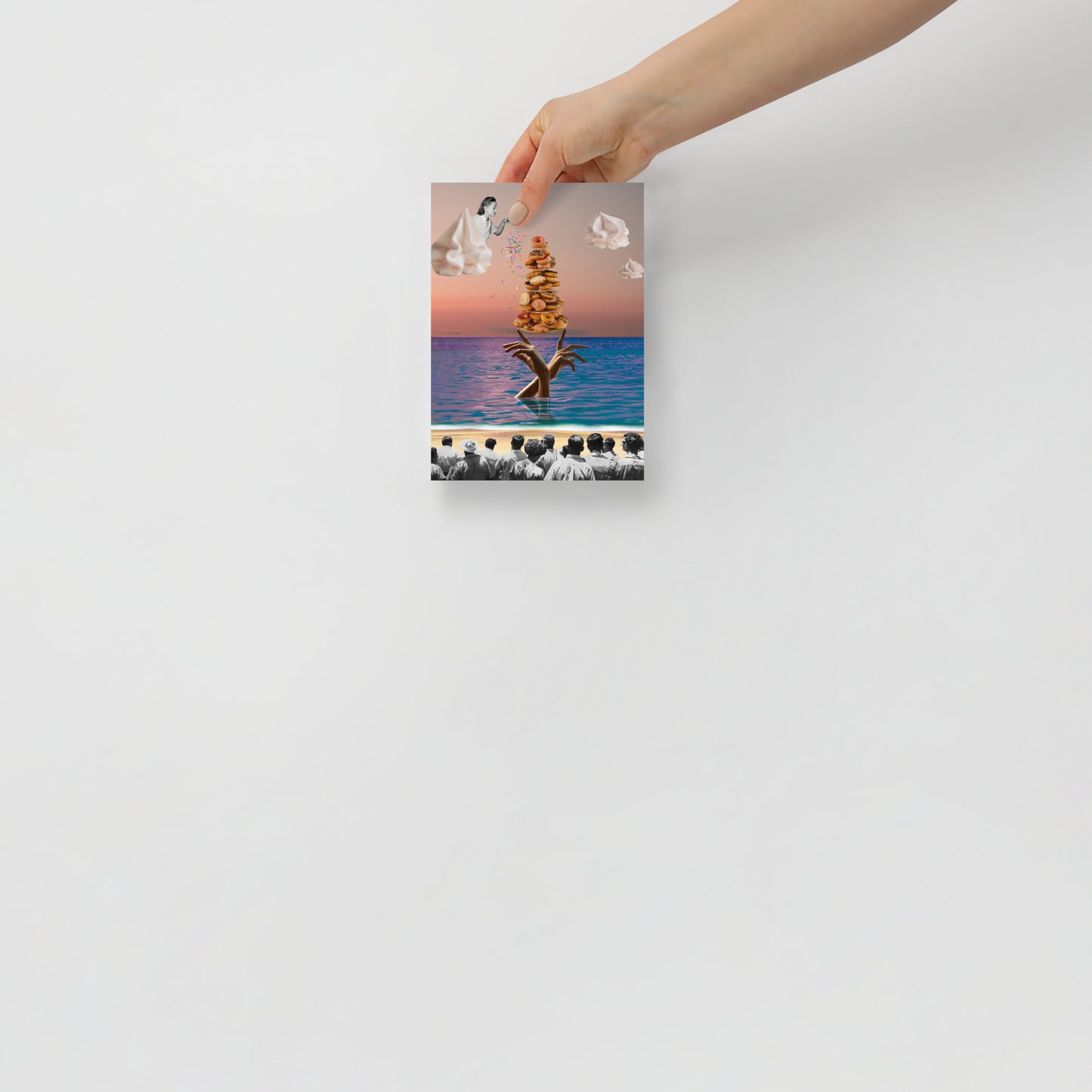 Collage Art Print of “Donut Leave Me On This Island”