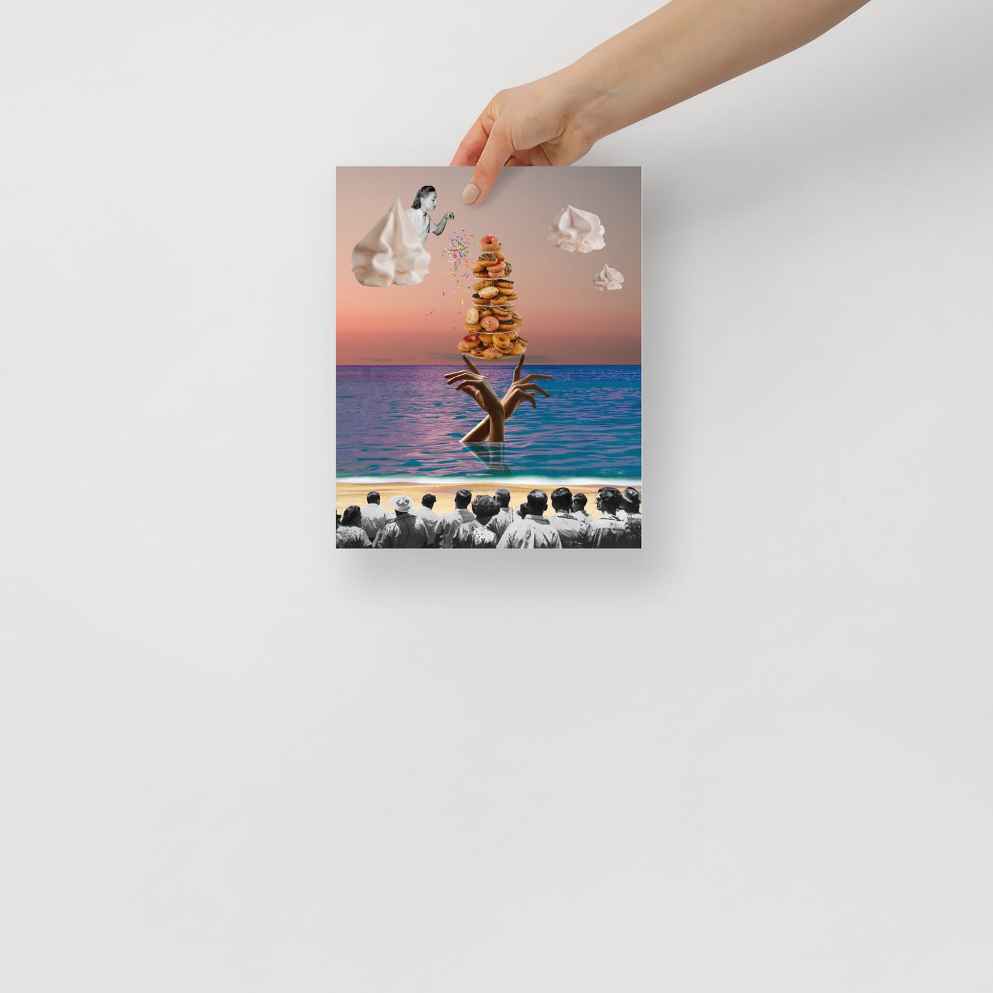 Collage Art Print of “Donut Leave Me On This Island”